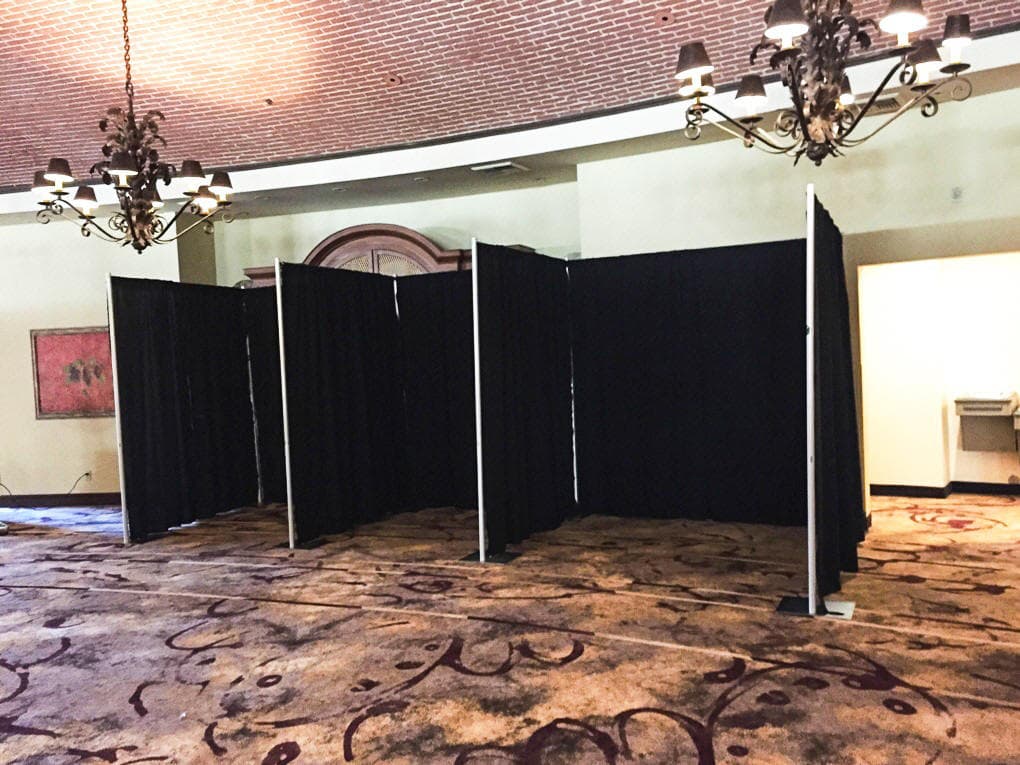 Black Convention and Trade Show Drapery