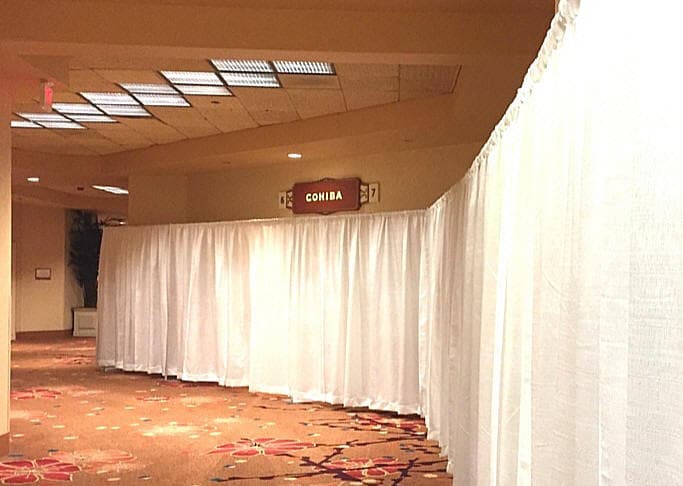 White Trade Show Drapery